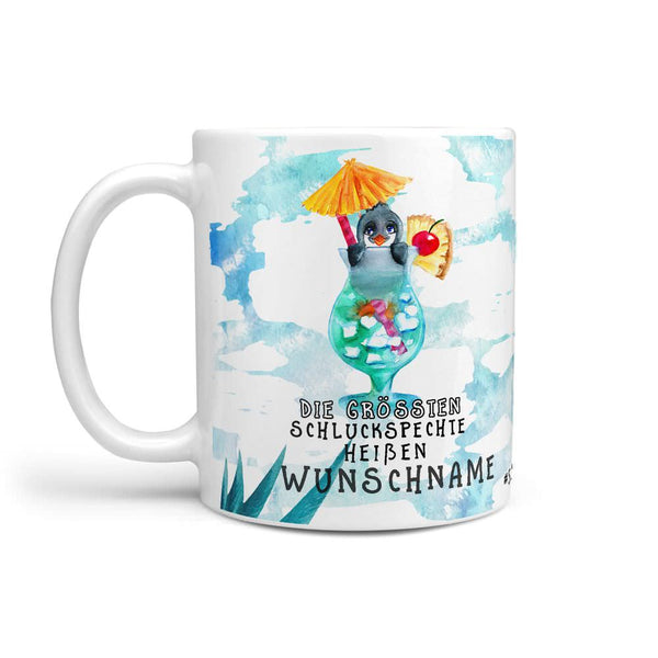 Tasse - Die größten Schluckspechte heißen - Wunschname Kaffeetasse - Sunnywall - Individualität trifft Design