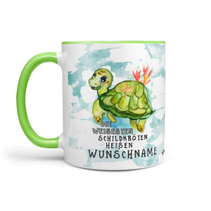 Tasse - Die weisesten Schildkröten heißen - Wunschname Kaffeetasse - Sunnywall - Individualität trifft Design