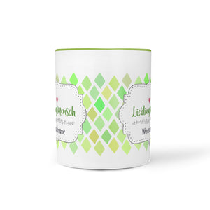 Tasse Wunschname Lieblingsmensch grün - Sunnywall - Individualität trifft Design