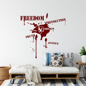 Wandtattoo Graffiti Schriftzug Freedom Freiheit Liberty Revolution Justice | Tag Style - Sunnywall - Individualität trifft Design