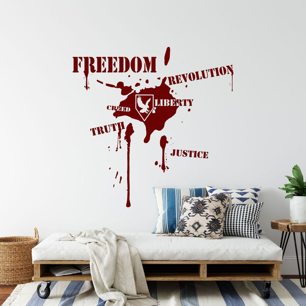 Wandtattoo Graffiti Schriftzug Freedom Freiheit Liberty Revolution Justice | Tag Style - Sunnywall - Individualität trifft Design