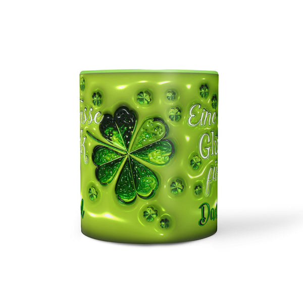 Tasse - Eine Tasse Glück für - Wunschname  - Kaffeetasse - Klee - Sunnywall - Individualität trifft Design