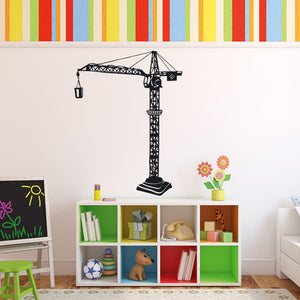 Wandtattoo Baukran – Coole Baustellen-Deko für Kinderzimmer | XXL Wandaufkleber für kleine Bauarbeiter - Sunnywall - Individualität trifft Design