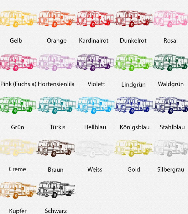 Wandtattoo – Feuerwehr Löschfahrzeug | Spannender Wandaufkleber für Kinderzimmer und Feuerwehr-Fans - Sunnywall - Individualität trifft Design