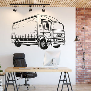 Wandtattoo – LKW Lastwagen mit Trailer & Führerhaus | Robustes Design für Transportliebhaber und Fahrzeugfans - Sunnywall - Individualität trifft Design