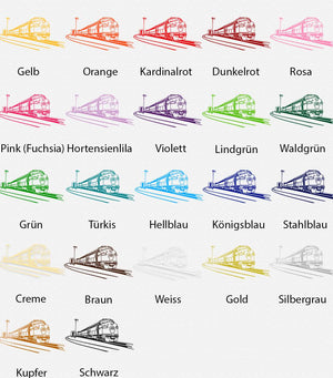 Wandtattoo Lokomotive Zug - Klassisches Zugdesign für Kinderzimmer oder Bahnliebhaber - Sunnywall - Individualität trifft Design