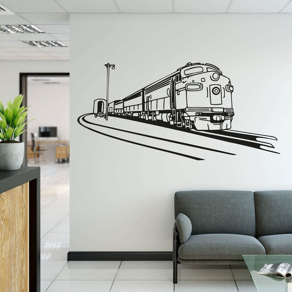 Wandtattoo Lokomotive Zug - Klassisches Zugdesign für Kinderzimmer oder Bahnliebhaber - Sunnywall - Individualität trifft Design