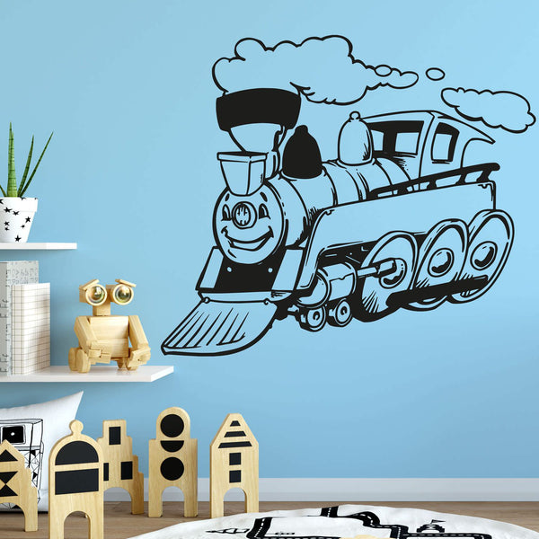 Wandtattoo Zug – Dampflok Wandaufkleber für Kinderzimmer | Nostalgische Lokomotive für kleine Eisenbahn-Fans - Sunnywall - Individualität trifft Design