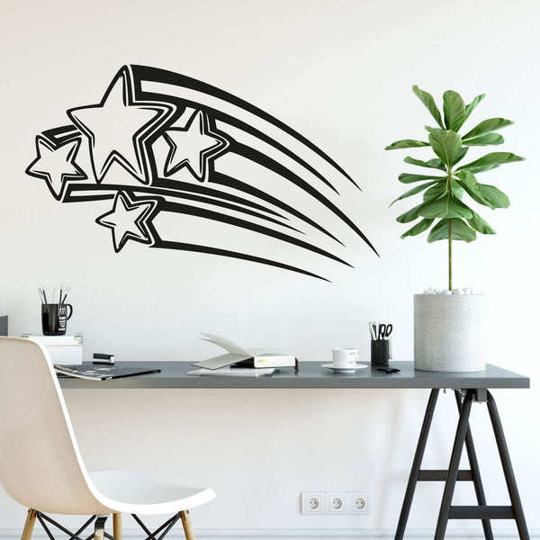 Wandtattoo Sterne & Sternschnuppe – Magische Wanddekoration für Jugendzimmer und Hobbyraum - Sunnywall - Individualität trifft Design