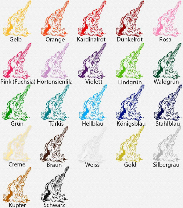 Wandtattoo Smokey Gitarre – Country, Rock & Heavy Metal mit Rauch- und Qualm-Effekten | Wandaufkleber für Musikfans - Sunnywall - Individualität trifft Design