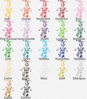 Wandtattoo Fussball – Kleiner Fussballspieler mit Schriftzug "Von Anfang an dabei" | Perfekt für wahre Fußball Fans - Sunnywall - Individualität trifft Design