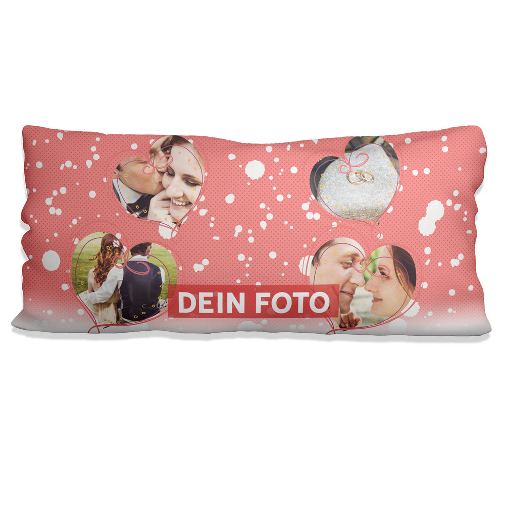 Fotokissen mit Herz - Rahmen 80 x 40 cm Dein Foto/ Grafik - Sunnywall - Individualität trifft Design