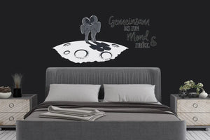 Astronaut Liebespaar auf dem Mond - Weltraum Wandtattoo Kollektion - Wandaufkleber Sunnywall