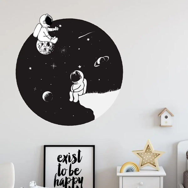 Astronauten Abenteurer Planeten Sterne  - Weltraum Wandtattoo Kollektion - Wandaufkleber Sunnywall