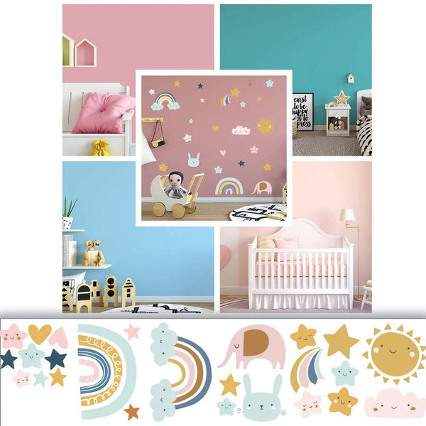 Baby Illustrationen - Wandtattoo Kinderzimmer Baby Wandaufkleber Sunnywall