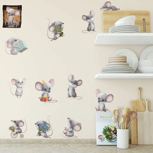 Chilly Maus Haus - Wandtattoo Kinderzimmer Küche Wandaufkleber Sunnywall