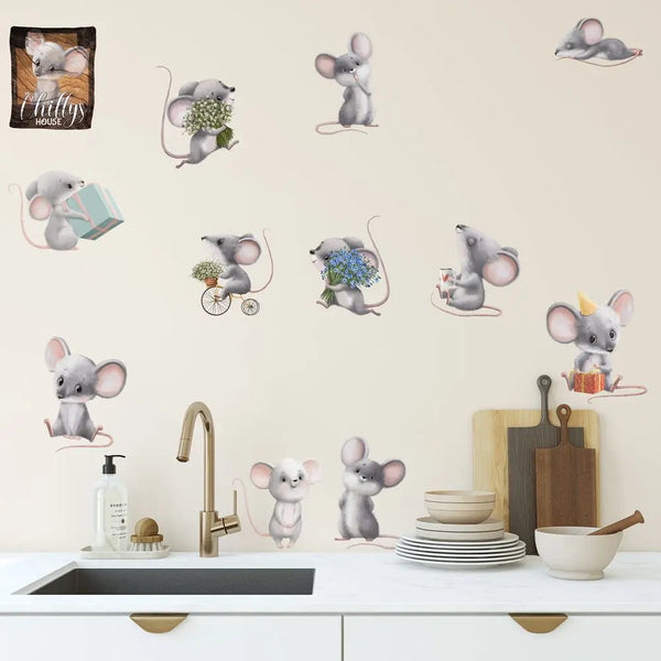 Chilly Maus Haus - Wandtattoo Kinderzimmer Küche Wandaufkleber Sunnywall