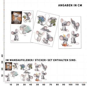Chilly Maus Haus - Wandtattoo Kinderzimmer Küche Wandaufkleber Sunnywall