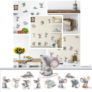 Chilly Maus Haus - Wandtattoo Kinderzimmer Küche Wandaufkleber Sunnywall
