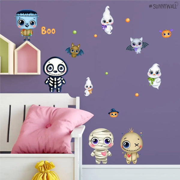 Cute Halloween  - Wandtattoo Kinderzimmer Baby Wandaufkleber Sunnywall
