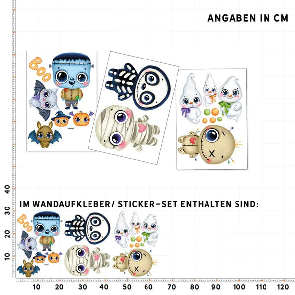 Cute Halloween  - Wandtattoo Kinderzimmer Baby Wandaufkleber Sunnywall