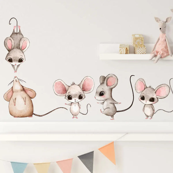 Extra Mäuse Set - Wandtattoo Kinderzimmer Wandaufkleber Babyzimmer Sunnywall