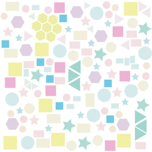 Formen Pastell Dreieck Kreis XXL Set | Kinderzimmer Aufkleber bunt Wanddeko Sunnywall