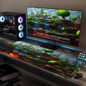 Gaming Mauspad XXL | Game 2d World | PREMIUM-DICKE 4 MM Sunnywall