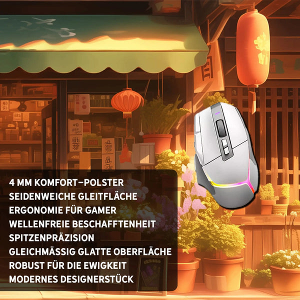 Gaming Mauspad XXL | Japanischer Blumenladen - LoFi Schreibtischunterlage | PREMIUM-DICKE 4 MM Sunnywall