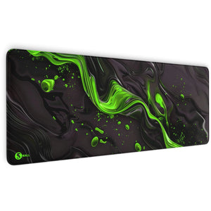 Gaming Mauspad XXL | Liquid Stripe schwarz grün | PREMIUM-DICKE 4 MM Sunnywall