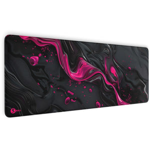 Gaming Mauspad XXL | Liquid Stripe schwarz pink | PREMIUM-DICKE 4 MM Sunnywall