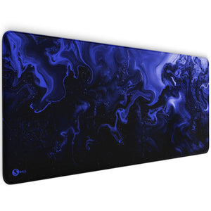 Gaming Mauspad XXL | Liquid  schwarz blau 90Degree | PREMIUM-DICKE 4 MM Sunnywall