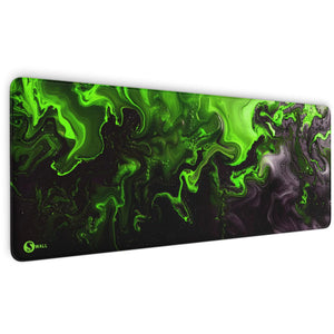 Gaming Mauspad XXL | Liquid  schwarz grün 90Degree | PREMIUM-DICKE 4 MM Sunnywall