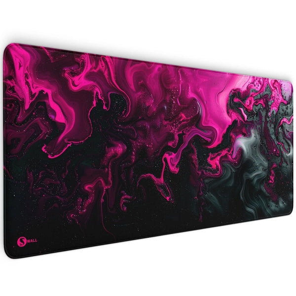 Gaming Mauspad XXL | Liquid  schwarz pink 90Degree | PREMIUM-DICKE 4 MM Sunnywall