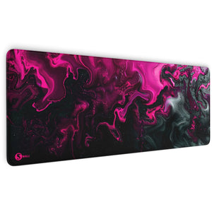 Gaming Mauspad XXL | Liquid  schwarz pink 90Degree | PREMIUM-DICKE 4 MM Sunnywall