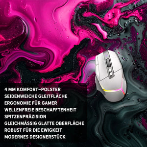 Gaming Mauspad XXL | Liquid  schwarz pink 90Degree | PREMIUM-DICKE 4 MM Sunnywall