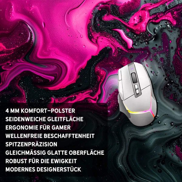 Gaming Mauspad XXL | Liquid  schwarz pink 90Degree | PREMIUM-DICKE 4 MM Sunnywall