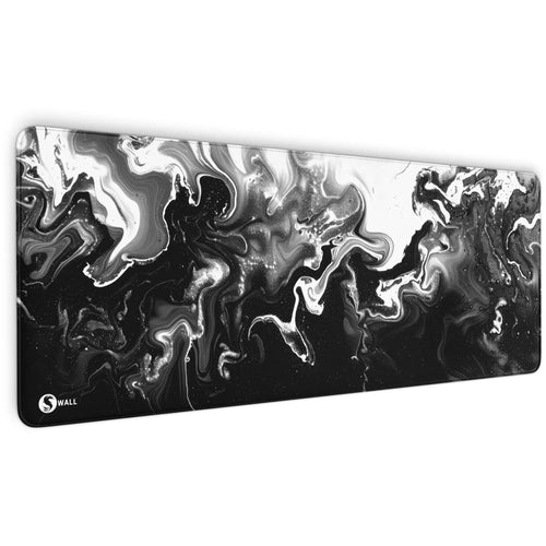 Gaming Mauspad XXL | Liquid  schwarz weiss 90Degree | PREMIUM-DICKE 4 MM Sunnywall