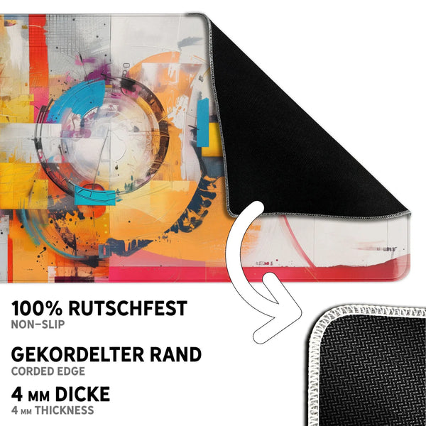 Gaming Mauspad XXL | Modern Art Abstract | PREMIUM-DICKE 4 MM Sunnywall