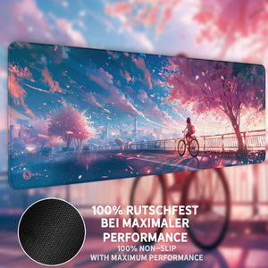 Gaming Mauspad XXL | Sakura City Skyline - Anime  | PREMIUM-DICKE 4 MM Sunnywall