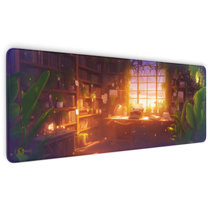 Gaming Mauspad XXL | Studierzimmer - LoFi Schreibtischunterlage  | PREMIUM-DICKE 4 MM Sunnywall