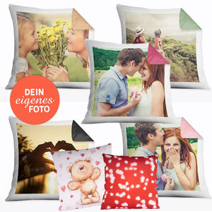 Gestalte ein Kissen Fotokissen Fotocollage 40 x 40 cm mit Foto/ Grafik Sunnywall