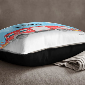 Kissen mit Reißverschluss Feuerwehr – Personalisiert mit Namen Sunnywall