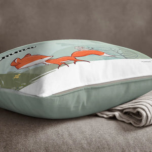 Kissen mit Reißverschluss Fuchs und Maus – Personalisiert mit Namen Sunnywall