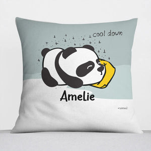 Kissen mit Reißverschluss Panda – Personalisiert mit Namen Sunnywall