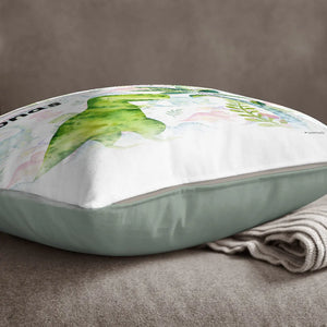 Kissen mit Reißverschluss T-Rex Dinosaurier – Personalisiert mit Namen Sunnywall