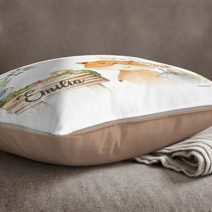 Kissen mit Reißverschluss Waldtiere Woodland – Personalisiert mit Namen Sunnywall