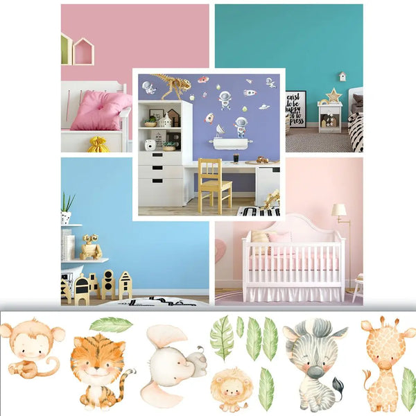 Kleiner Astronaut Weltraum - Wandtattoo Kinderzimmer Baby Wandaufkleber - 6 x A4 Set Sunnywall