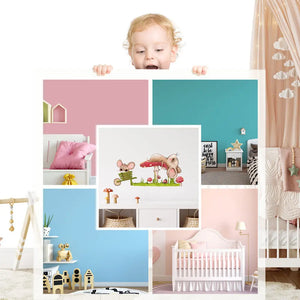 Mäuse und Pilz - Wandtattoo Kinderzimmer Wandaufkleber Babyzimmer Sunnywall