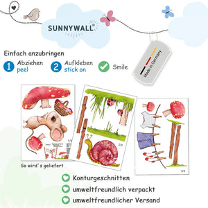 Maus Waschtag - Wandtattoo Kinderzimmer Wandaufkleber Babyzimmer Sunnywall